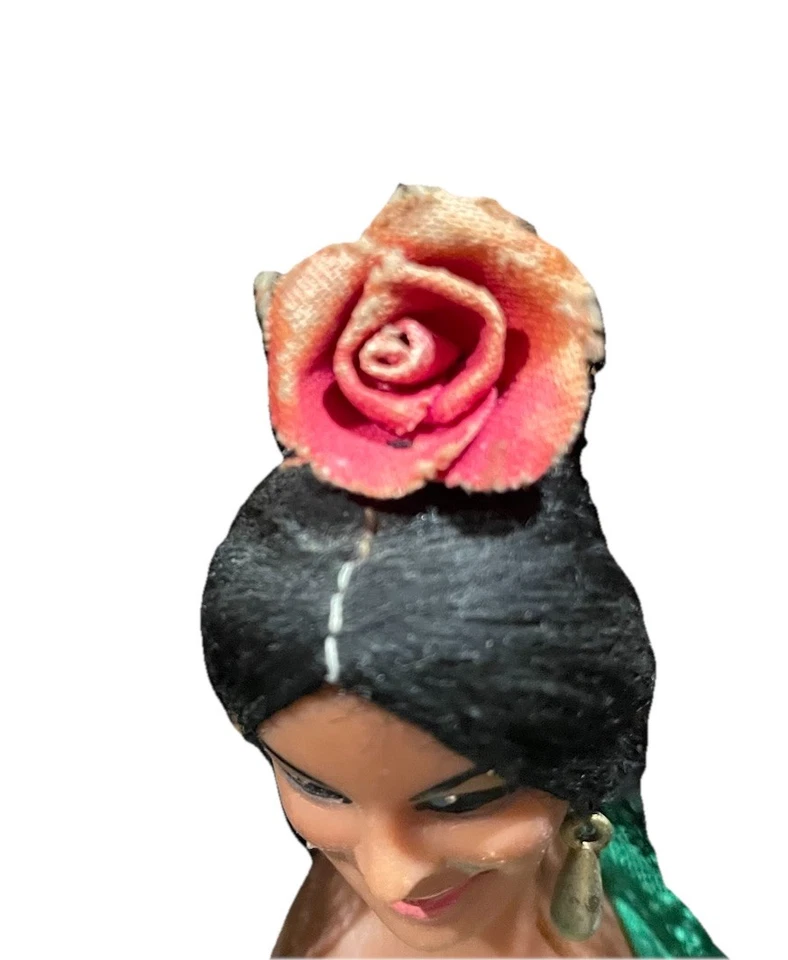 VTG Marin Spanish Doll “Estrellita” Flamenco Dancer Green Dress. See Comments - Image 3 of 4