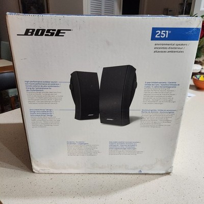 Bose 251 Environmental Speakers Pair Black NEW with Brackets (Pair