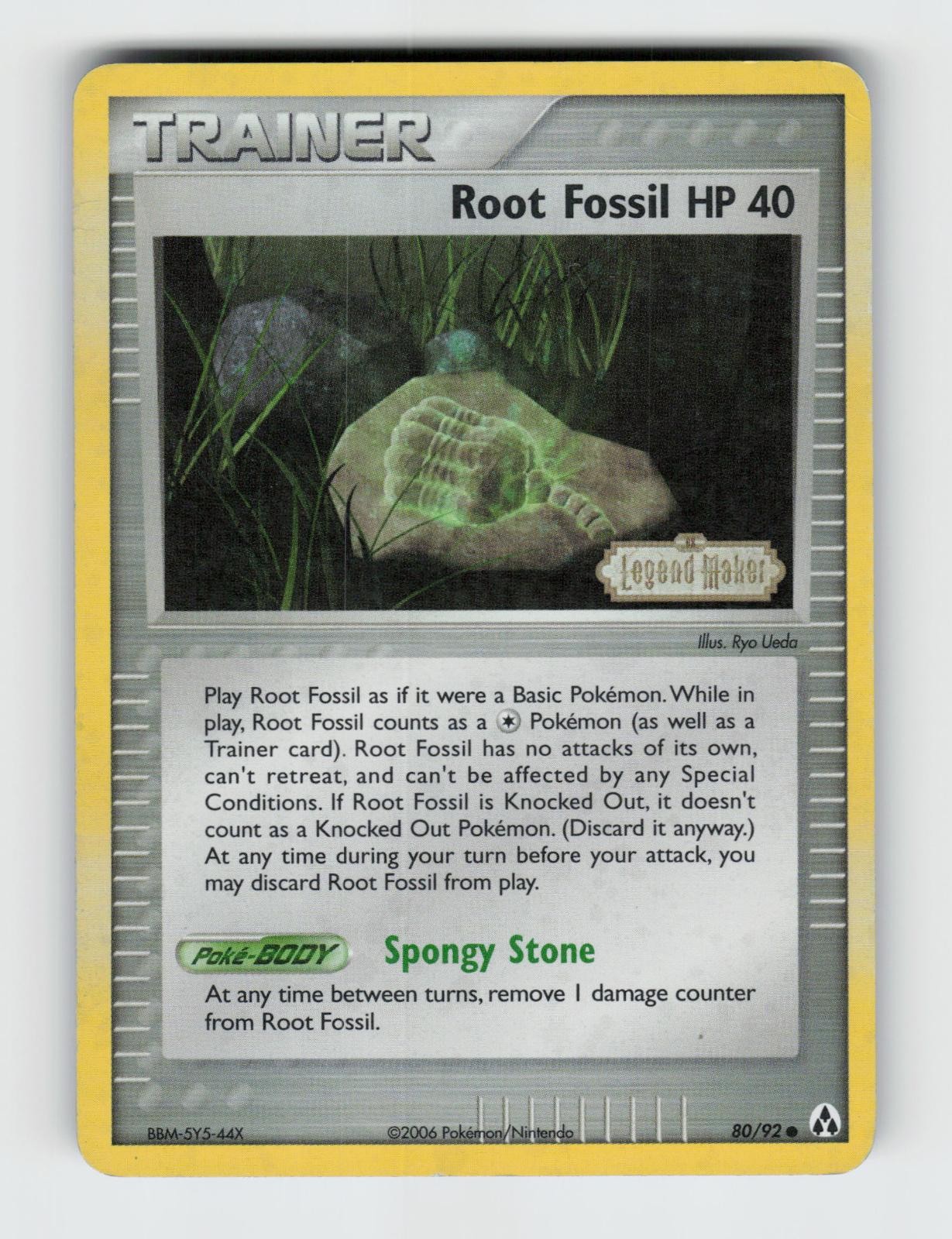 Root Fossil 80/92 Reverse Holo Common Legend Maker Pokemon 2006 MP Ueda