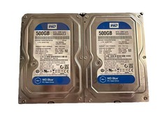 Lot Of 2 Western Digital Blue 500GB Internal 7200RPM 3.5" WD500AZLX HDD Tested
