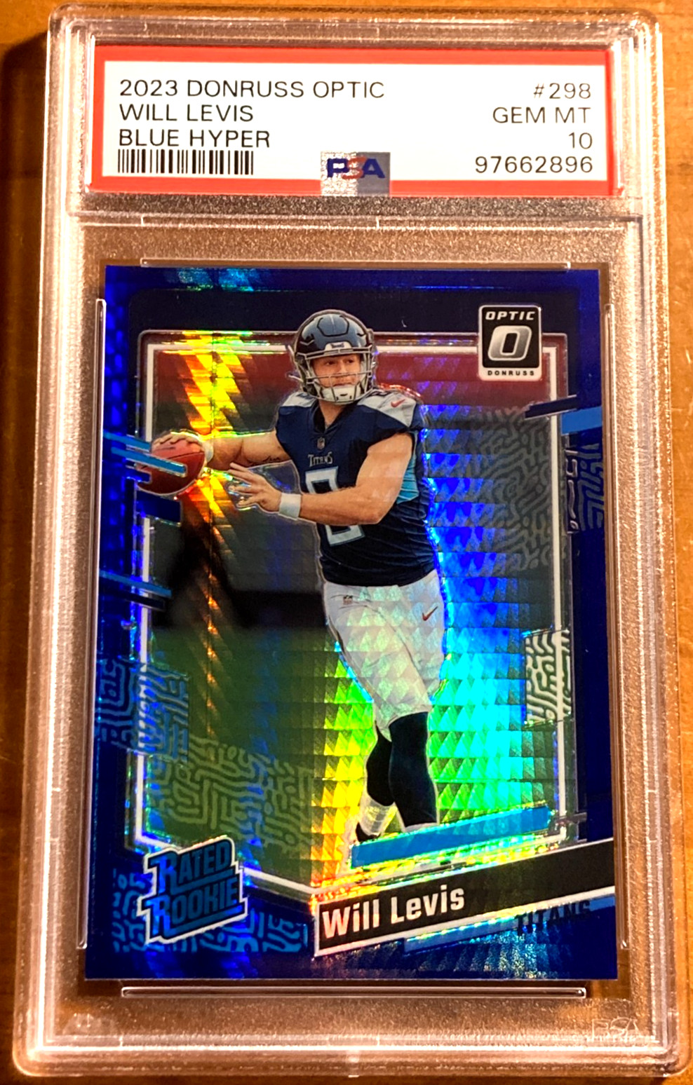 Will Levis Panini Donruss Optic #298 Blue Hyper
