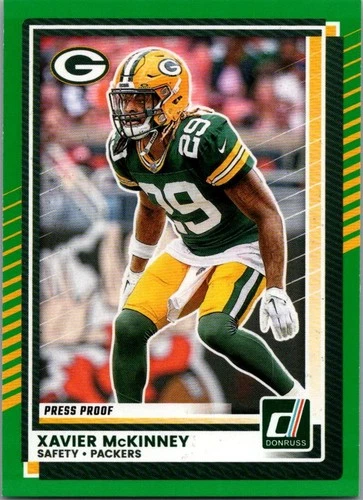 2025 Panini Donruss Football Press Proof Green Xavier McKinney #189