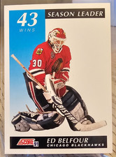 1991-92 Score Canadian Ed Belfour #300 Chicago Blackhawks
