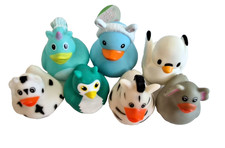 Lot Of 7 Assorted Animal Themed Rubber Ducks 2  Cruise Jeep Ducks