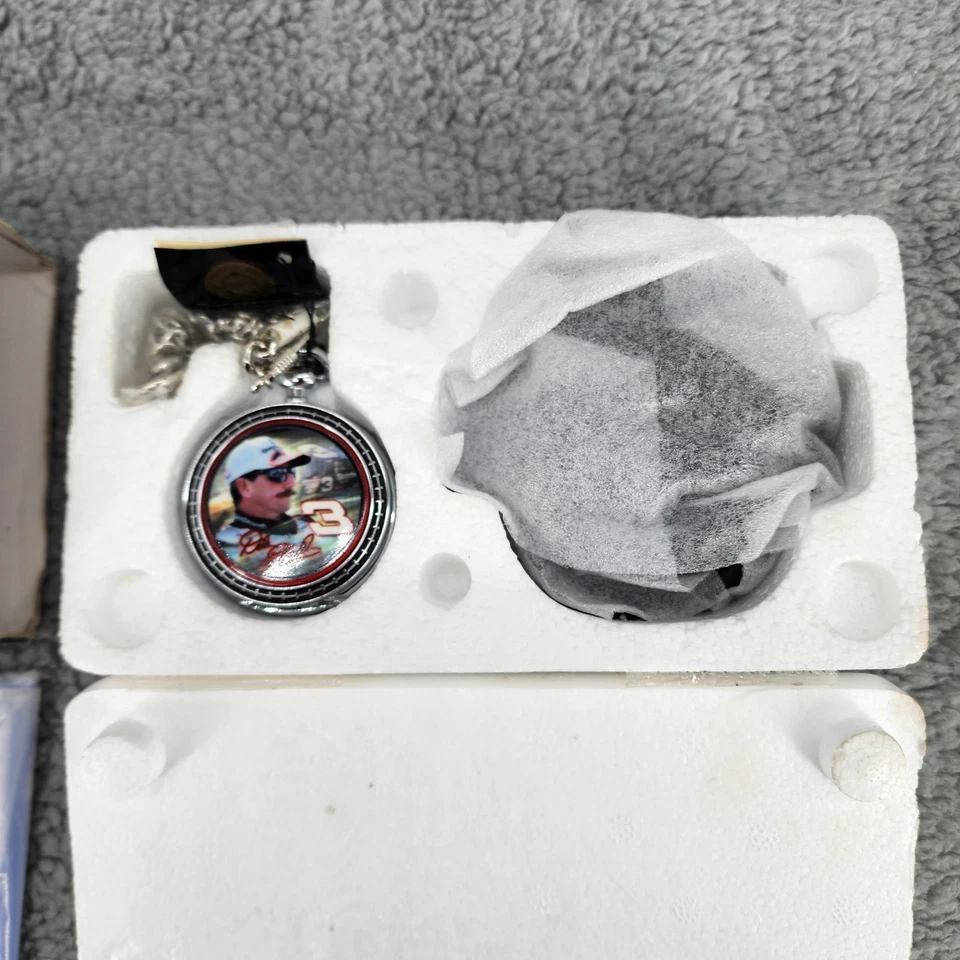 Reloj de Bolsillo Franklin Como Nuevo Dale Earnhardt Sr Nascar # 3 De Colección y Estuche de Cuero Certificado de Autenticidad Foto 2 de 4