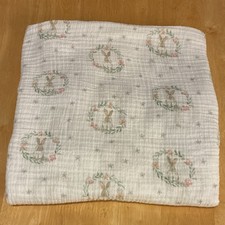 aden  anais essentials Cotton Muslin Swaddle Blanket Bunny Floral