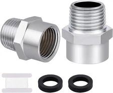 Brass 1/2" G (BSP) Female to 1/2" NPT Male Adapter, Pipe Fitting Connector, G to