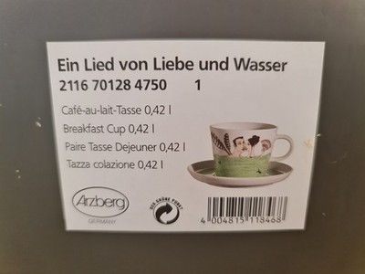 Ein Lied von Liebe und Wasser, Cafe-au-lait-Tasse, 0,42 l