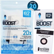 Integra Boost RH 2-Way Humidity Control, 62 Percent, 2 Gram (Pack of 20)