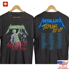 Trending NEW Vintage Graphic Metallica " And Justice For All " Tour 1988 T-Shirt