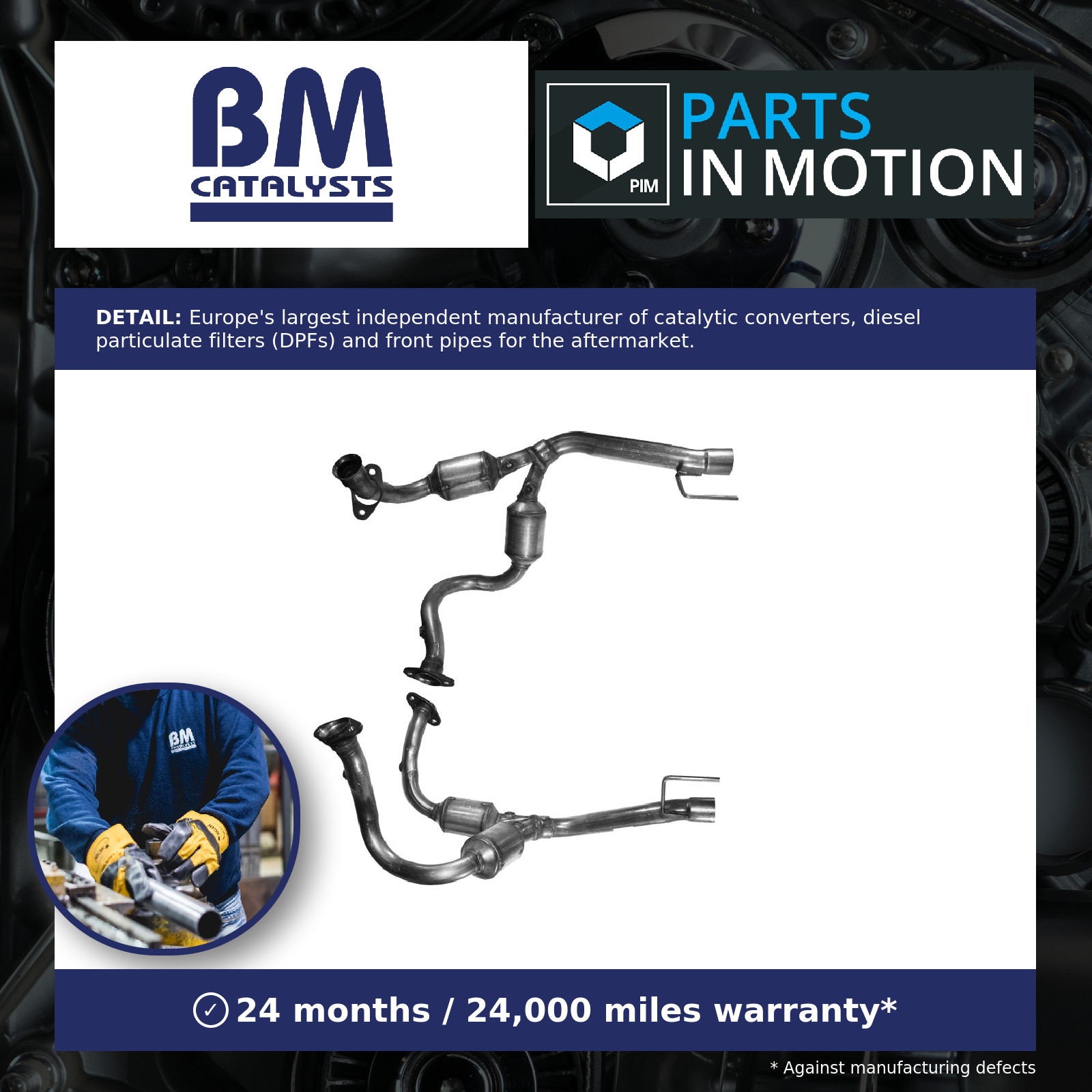 Non Type Approved Catalytic Converter Front BM91474 BM Catalysts 52080358AA New