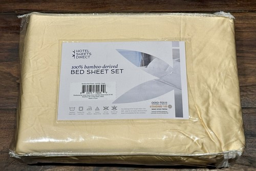 Bamboo Bed Sheet Set California King 4 Pc Cream Color