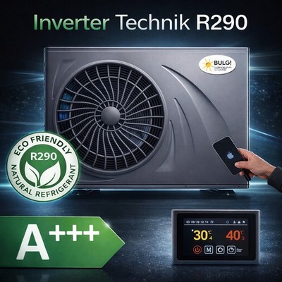 BULG Luft-/Wasser Mono Pro DC Inverter Wärmepumpe | 9,1 KW | R290 | Wifi | Bafa