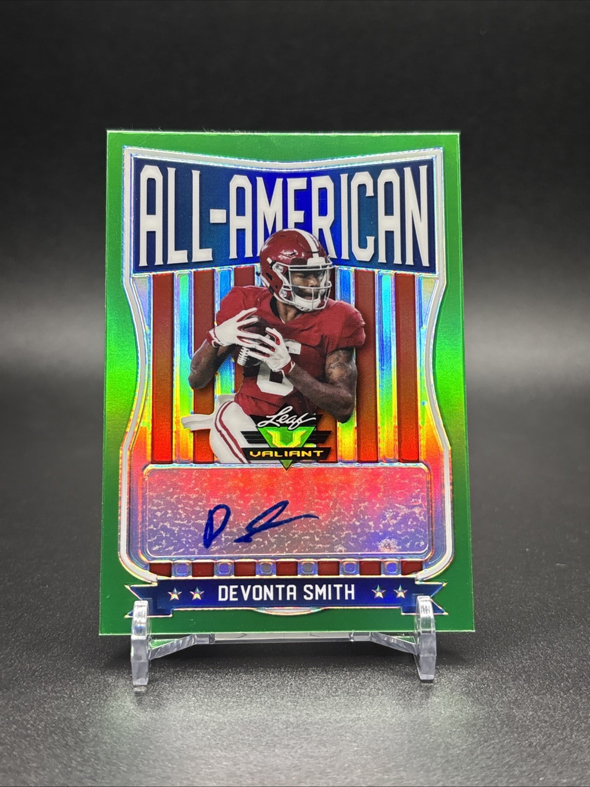 DeVonta Smith Leaf Draft Xrc Autographs #DS2 Green