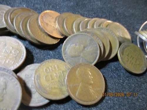 1918-D LINCOLN WHEAT CENT ROLL - GOOD +     TT