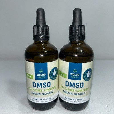 2 Sealed DMSO Liquid Supplement 3.4 Fl Oz Each 