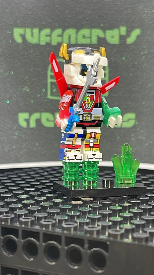 Minifigura personalizada impresa LEGO VOLTRON LEGENDARY DEFENDER con chorros verdes y estuche Foto 2 de 4