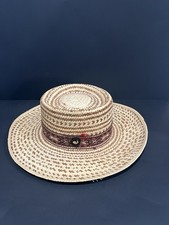 Vintage Straw Cowboy Hat with Woven Band