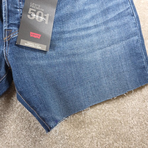 Pantalones Cortos Levis 501 Original Corte Jeans Para Hombre 40 Denim Elastizados Botón Mosca Nuevos con Etiquetas - Imagen 5 de 7