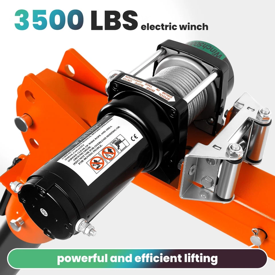 Электрический поворотный кран для пикапа 3500 фунтов 360 12 В подъемник кранов для кузова грузового автомобиля - Изображение 3 из 4