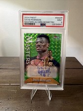 2024-25 Topps Finest David Robinson Masters Auto Green Geometric /75 PSA 9 Spurs
