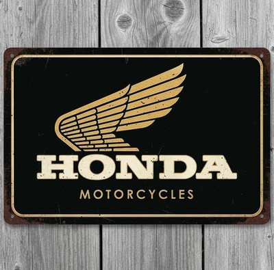 Honda Motorcycles 8 x 12 Vintage Novelty Metal Sign Made In USA New!