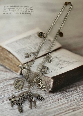 ARTISAN CRAFTED ''Out Foxed'' Nine Charm Silver & Brass Necklace is NWOT!
