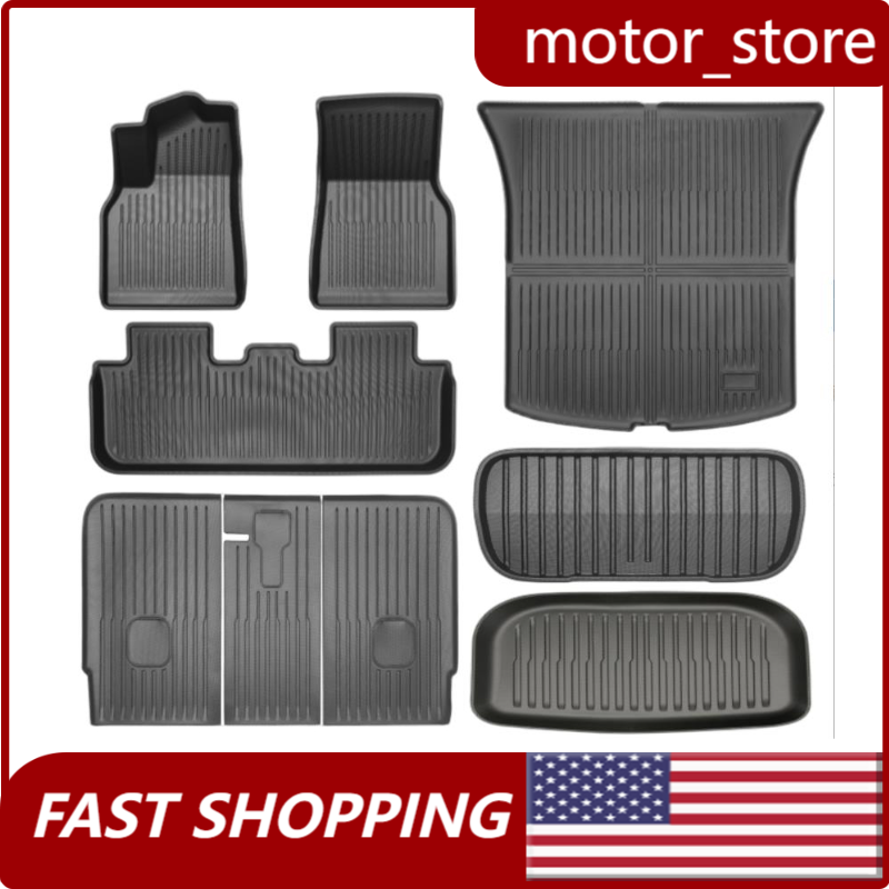 Floor Mats Full Set for 2025 Tesla Model Y Juniper 5 Seats All Weather
