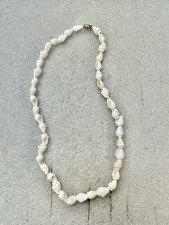 Vtg SURFER white Sea Shell 16 Necklace