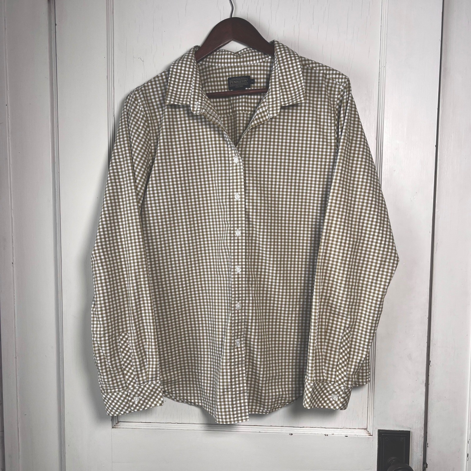 Pendleton Mens Long Sleeve Gingham Button Up Shir… - image 1