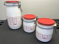 Vintage Wheaton Fine Glassware Milk Glass Canisters Jars with Lids Sugar Etc