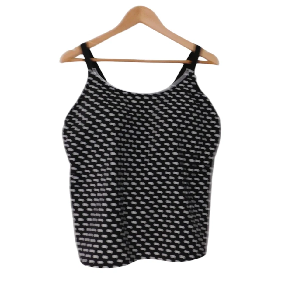 Traje de baño Tankini Lands End talla 16 para mujer 16P pequeño a lunares Foto 4 de 4