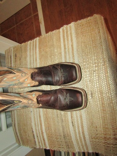 Botas Nocona 2 Tonos Puntada Montura Western Puntera Cuadrada Talla 10 D Marrón Para Hombres 10 D - Imagen 5 de 12