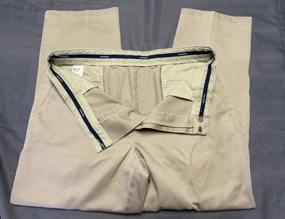 Docker s Men's Chino Pant Size 36 x 30 Flat Front 100% Cotton Beige Tan