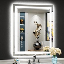 24x36 LED Bathroom Mirror W/ Lights Backlit Front Lit Anti-Fog Lighted Vanity