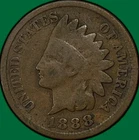1888 Indian Head Cent Good G Coin #39558