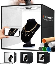 Light Box Photography, 16x16 Inch Photo Light Box with 160 Dimmable LED Light...