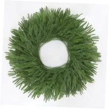 24" Norfolk Pine Wreath for Front Door, Real Touch Artificial Greenery Wreath 