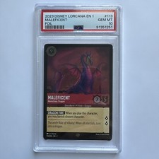 2023 Disney Lorcana Maleficent Monstrous Dragon FOIL PSA 10 GEM MINT  113 Rare