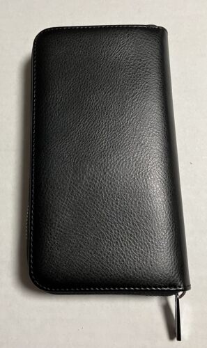 Large Credit Business Card Leather Wallet 36 Slots 2 Gusset Pockets Black NWOT - Picture 3 of 10