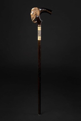 Elephant Head Wooden Walking Stick Hand Carved Walking Cane For Men Women Gift - Picture 3 of 6