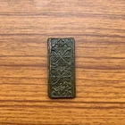 1850's Antique or old bell metal bronze jewelry stamp die seal flower pattern