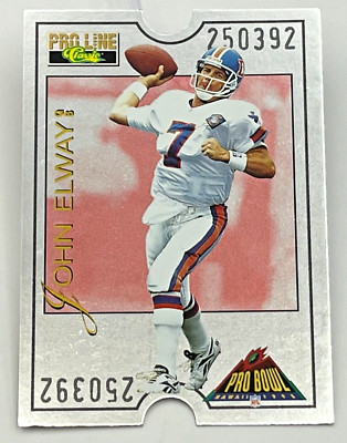 1995 Pro Line Classic Pro Bowl Insert Die Cut Card #PB-9 John Elway Silver Foil
