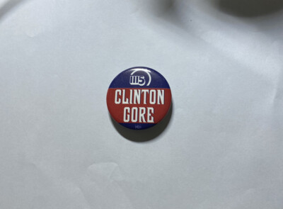 Clinton Gore button  Free Shipping