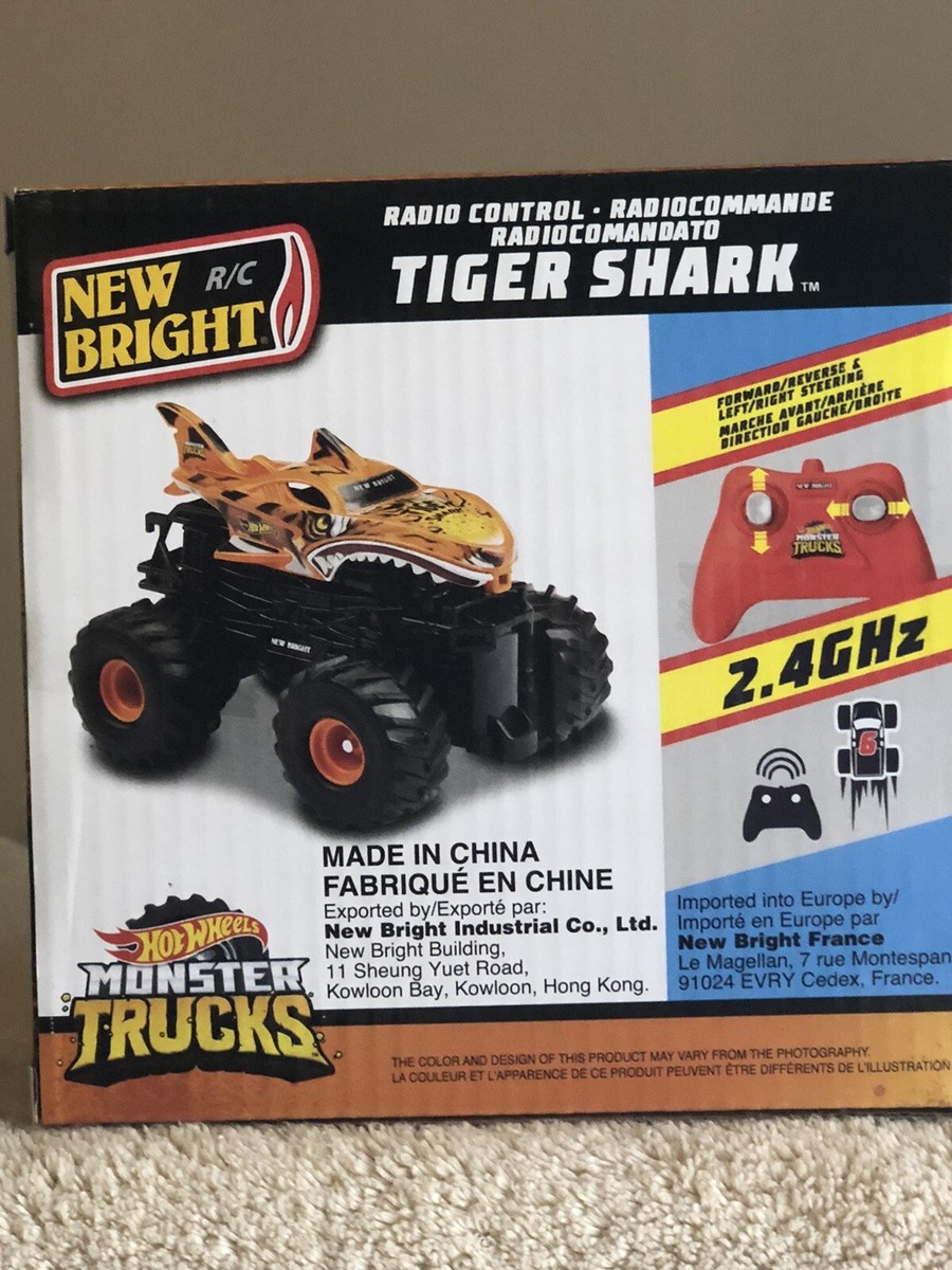 Hot Wheels Monster Truck 1/43 Scale Radio Control Tiger Shark Orange