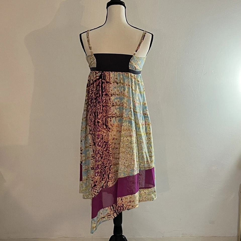 Vestido Simply Vera Vera Wang Sin Mangas Triángulo Pañuelo Dobladillo Acuarela XS Foto 2 de 4