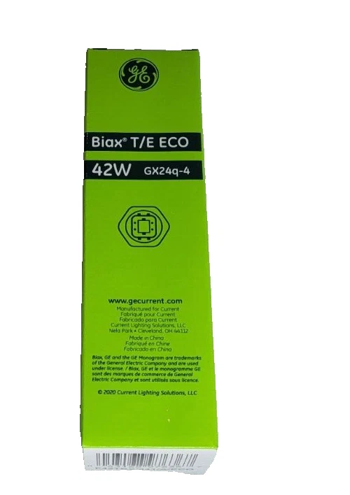 PACK OF 5 GE Compact Fluorescent Light Bulb 42W 4 PIN BIAX T/E ECO 5 BULBS - Image 2 of 4