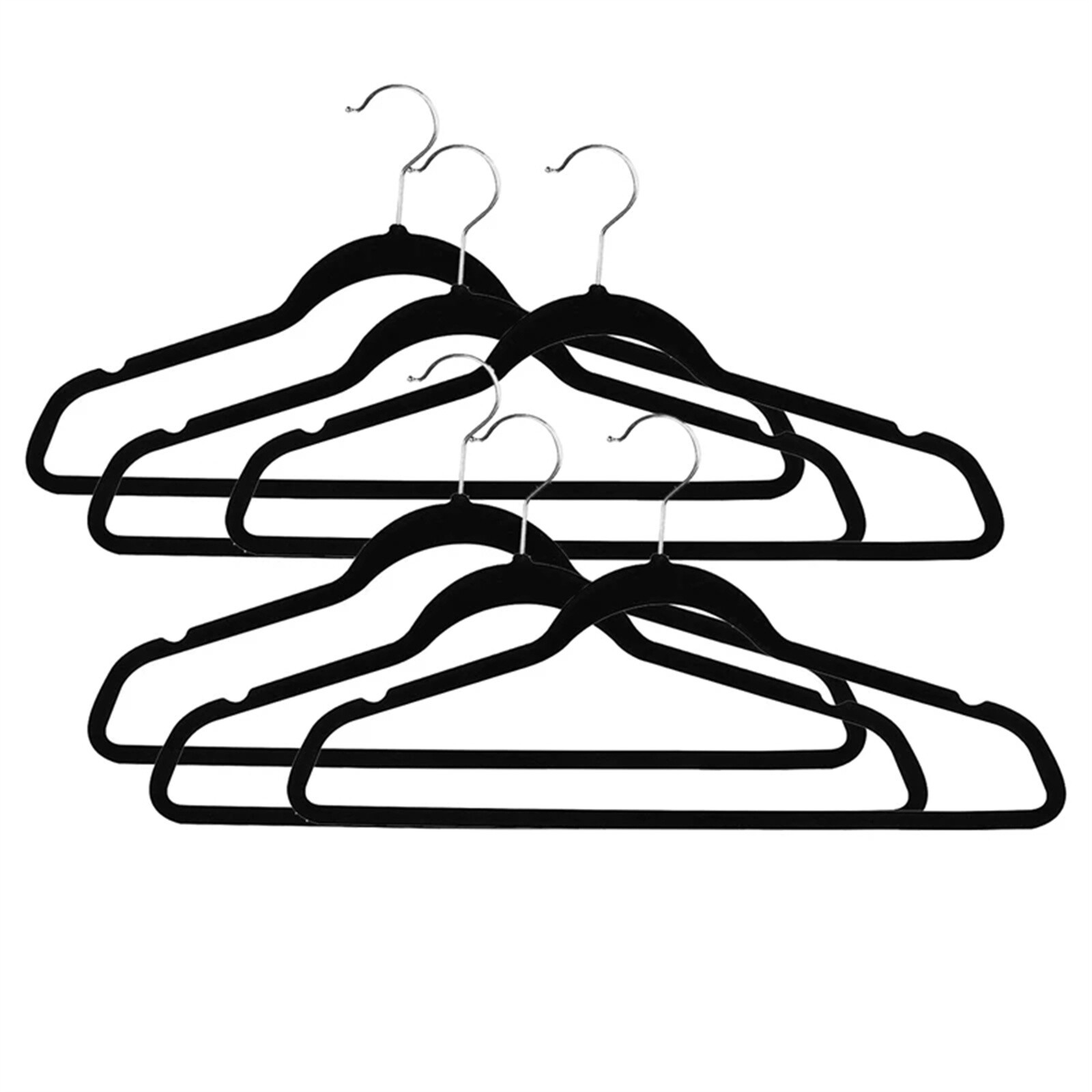 UP 100X BULK Flocked Velvet Clothes Hangers Coat Nonslip Hanger Slim