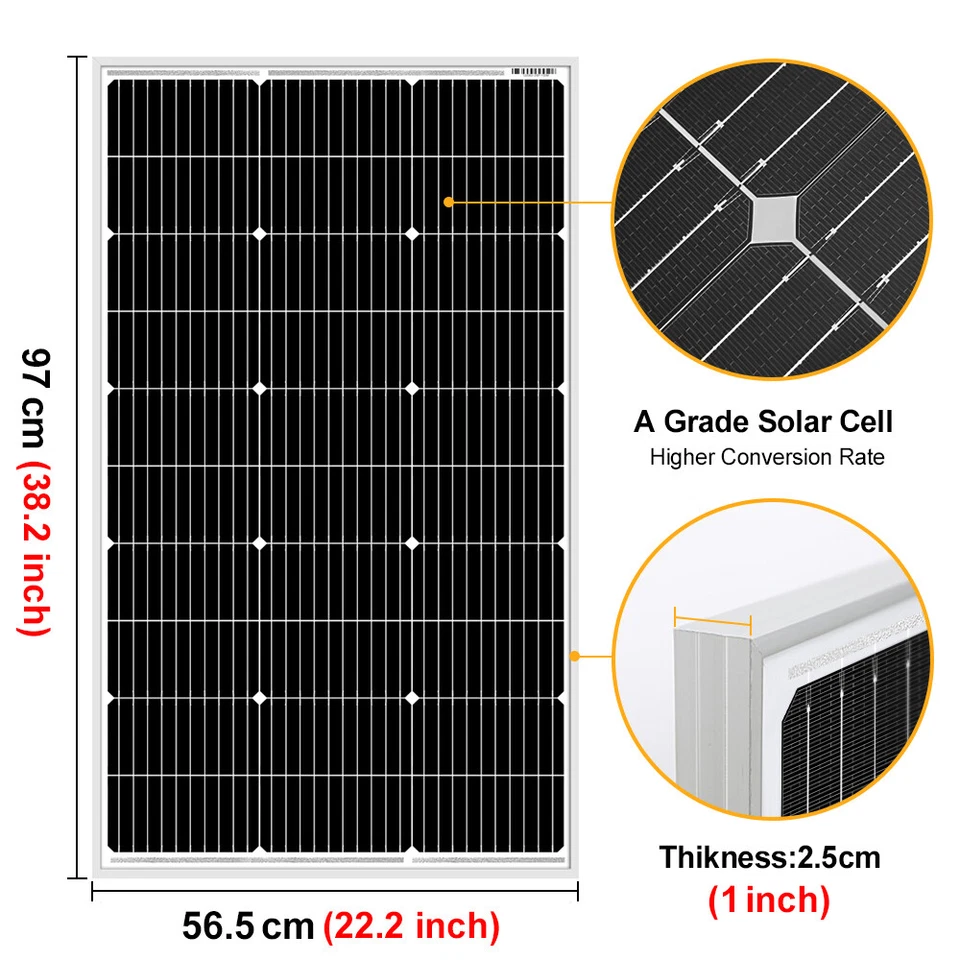 Dokio 100w 200w 400w Mono Solar Panel Z Bracket Kit for Home/Caravan/RV/Camper - Image 2 of 4