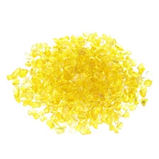 1 Pound Fire Glass Stone, 6-9mm Fire Pit Glass Rocks for Fireplace, Yellow